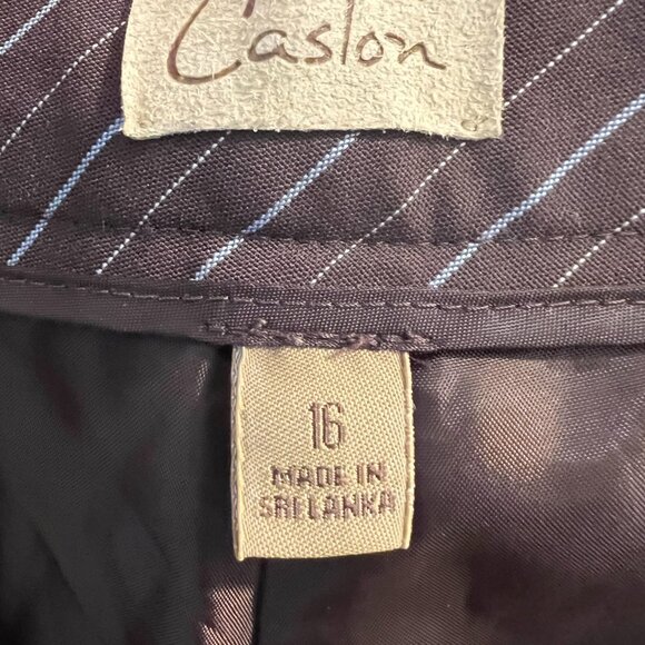 Caslon Brown Pinstripe Pant Suit – Jacket 14 / Pants 16 - Picture 4 of 16